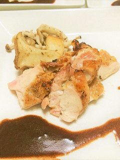 魚焼き網で作るグリルチキン赤ワインソース-レシピのメイン写真
