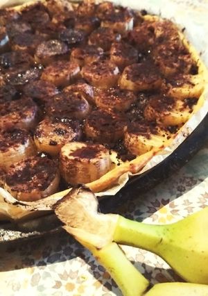 ☆砂糖不使用☆チョコバナナオープンパイ-レシピのメイン写真