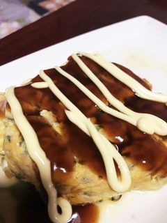 大葉のお好み焼き風オムレツ-レシピのメイン写真