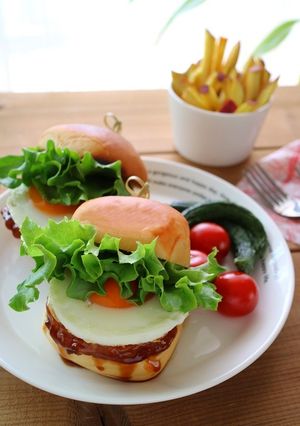 シャキシャキ野菜揚のてりやきバーガー-レシピのメイン写真