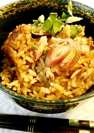 夏ピリ♪実山椒＆夏薬味で紅鮭炊き込みご飯-レシピのメイン写真