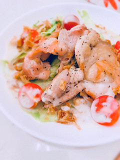 簡単★さっぱりバジルチキンサラダ-レシピのメイン写真