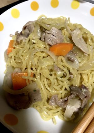 北見に来た気分〜塩ラーメン風焼きそば-レシピのメイン写真