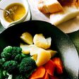 シリコンスチーマーで温野菜バーニャカウダ