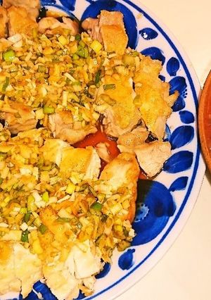 鶏胸肉の中華風ネギソースかけ-レシピのメイン写真