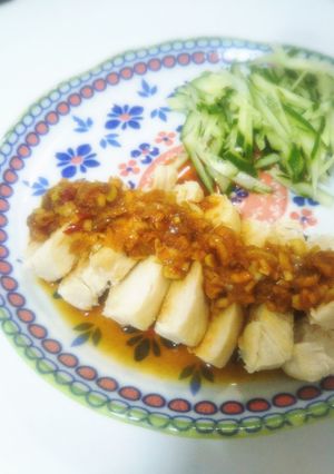 冷やし鶏むね肉のピリ辛ネギソース☆-レシピのメイン写真