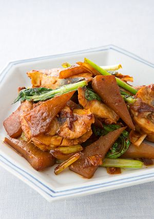 板こんにゃくと鯖の辛みそ炒め-レシピのメイン写真