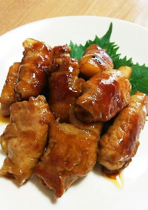 山芋の豚肉巻き～とんてきのたれレシピ～-レシピのメイン写真