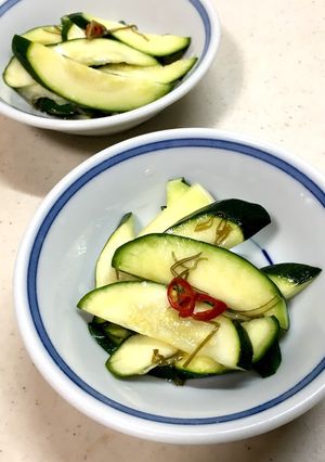 ズッキーニのちょいピり辛酢の物-レシピのメイン写真