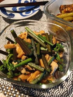 ワラビとお揚げの油炒め♫-レシピのメイン写真