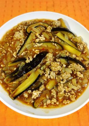 簡単！男の料理！ごま油香る麻婆ナス-レシピのメイン写真