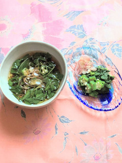 モロヘイヤとオクラの麺つゆ☆素麺・うどん-レシピのメイン写真