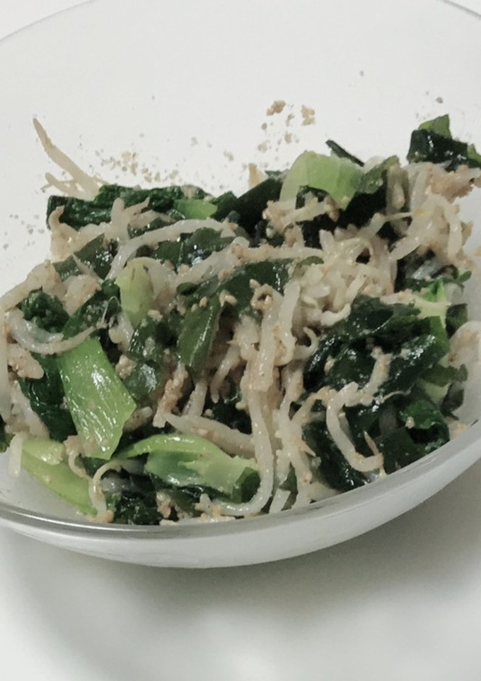 もやしちんげん菜ワカメの中華風サラダ-レシピのメイン写真