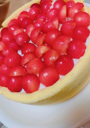 さくらんぼとヨーグルトムースケーキ-レシピのメイン写真