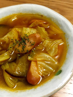 キャベツとなすのカレースープ-レシピのメイン写真