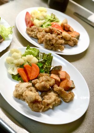 塩唐揚げのワンプレート サイコロサーモン-レシピのメイン写真