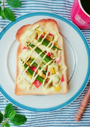 夏野菜たっぷりカラフルトースト☆-レシピのメイン写真