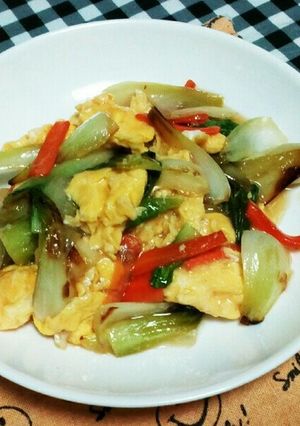 チンゲン菜と卵のふわっと餡炒め-レシピのメイン写真
