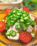 夏バテ解消☆オクラと豚ロース薄切りお浸し