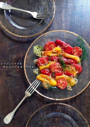 トマト・パプリカのオレンジビネガーマリネ-レシピのメイン写真
