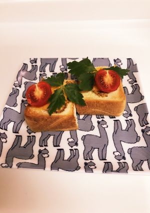 ❁みつばとプチトマトと粒マスのトースト❁-レシピのメイン写真