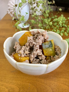 豚ひき肉とカボチャのレンジ煮物-レシピのメイン写真