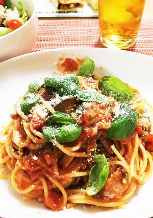 ナスとベーコンのトマトパスタ-レシピのメイン写真