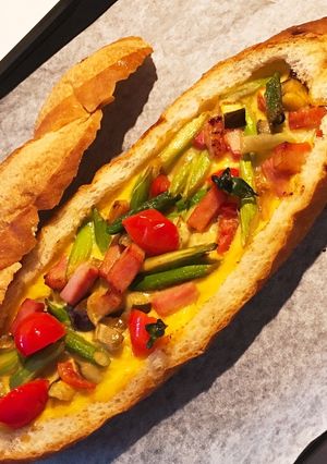 フランスパンでキッシュ-レシピのメイン写真