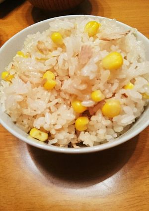 簡単♪コーンとツナの炊き込みご飯-レシピのメイン写真