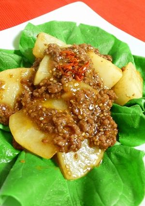 焼肉のタレで大根のガッツリ炒め～麻婆風～-レシピのメイン写真
