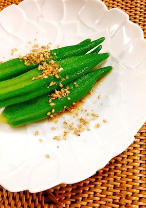 オクラの一本漬け・ごま油風味・-レシピのメイン写真