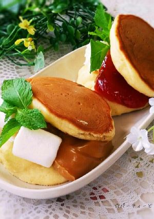 HMで簡単楽しい♥パーティーどら焼き-レシピのメイン写真