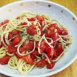 永谷園のはま吸いで、ボンゴレ風冷製パスタ