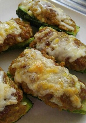 ゴーヤの肉詰め～波乗りチーズカレー味～-レシピのメイン写真