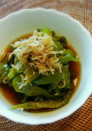 無水調理で☆万願寺とうがらしのじゃこ煮-レシピのメイン写真