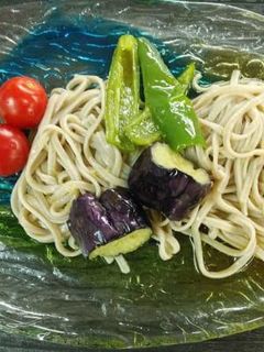 夏野菜の揚げ浸し冷製夏そば-レシピのメイン写真