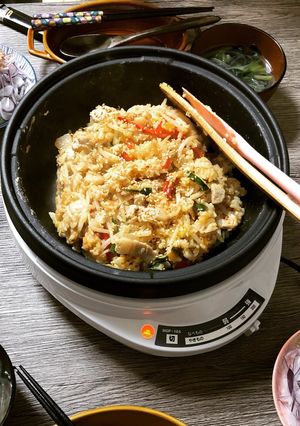 ホットプレートで簡単石焼ビビンバ風！-レシピのメイン写真