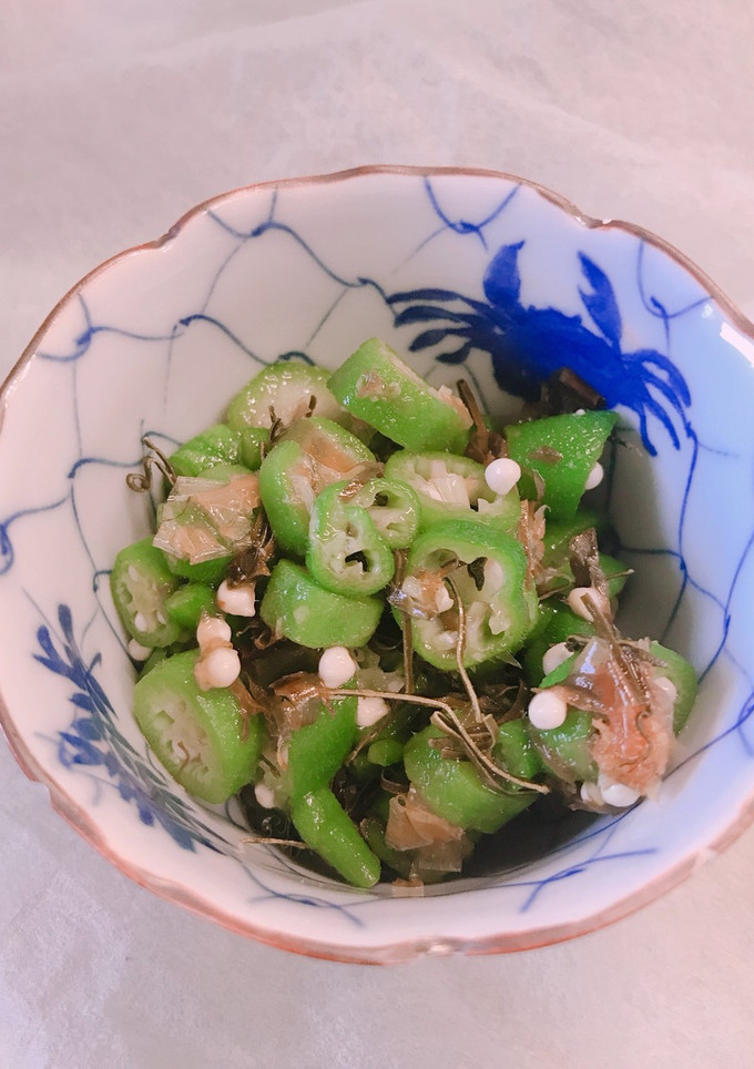 超簡単！おくらと塩昆布の生姜しょうゆ-レシピのメイン写真