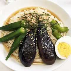 ナスの煮浸し素麺-レシピのメイン写真