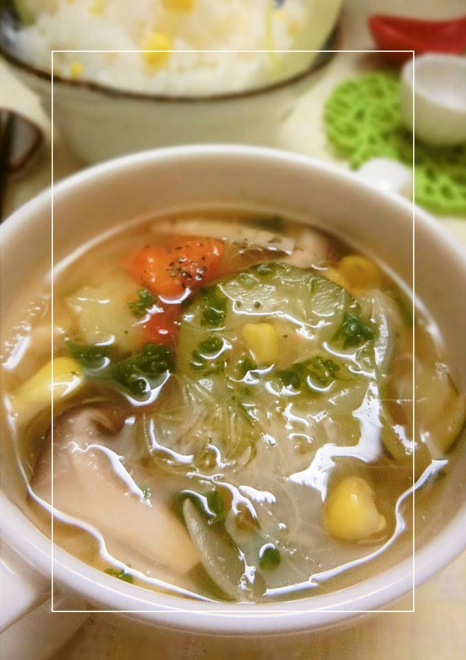 夏野菜の冷スープ～とうもろこしのひげ入り-レシピのメイン写真