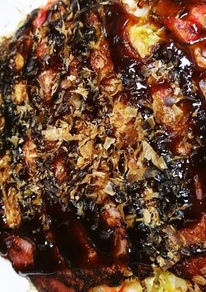 ぶっ込み手抜きお好み 焼冷蔵庫の余り物～-レシピのメイン写真
