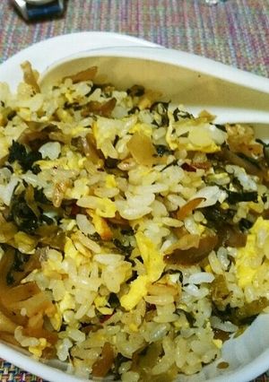 高菜漬けとピリ辛ザーサイのチャーハン-レシピのメイン写真