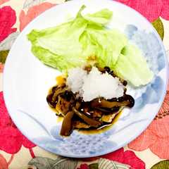 รูปของ 簡単ヘルシー和風あんかけ豆腐ハンバーグ♪