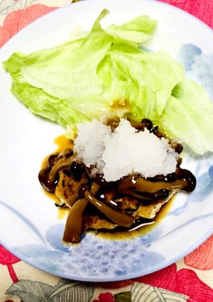 簡単ヘルシー和風あんかけ豆腐ハンバーグ♪-レシピのメイン写真