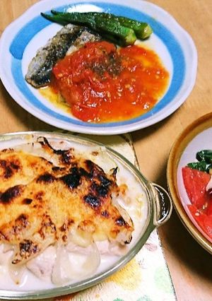 玉ねぎと鶏むね肉のヘルシーグラタン-レシピのメイン写真
