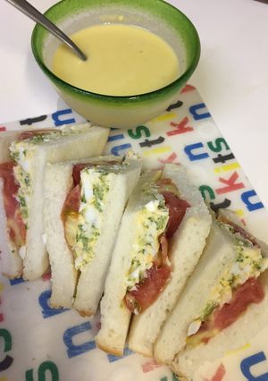 朝食ランチ♪ブロッコリーと卵サンドイッチ-レシピのメイン写真