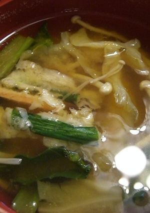 天ぷらinお味噌汁-レシピのメイン写真