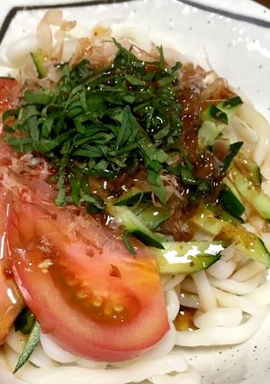 ドレッシングで☆サラダうどん-レシピのメイン写真