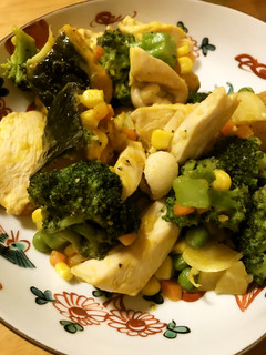 冷凍野菜&鶏肉のオイスターソース炒め-レシピのメイン写真