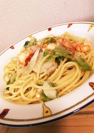 キャベツとシーフードのペペロンチーノ-レシピのメイン写真